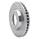 R1 67-70 Chevrolet Impala Front Right Drilled & Slotted Silver Brake Rotor