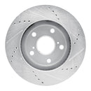 R1 06-18 Lexus HS250h Front Drilled & Slotted Silver Brake Rotor Set