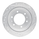 R1 88-95 Nissan Pathfinder  Drilled & Slotted Silver Disc Brake Rotor Set w/Optimum  Pads & Hardware