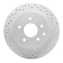 R1 02-25 Infiniti G35 Rear Right Drilled & Slotted Geo-Carbon Rotor