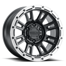 Raceline 956BS Compass 18x9in / 8x180 BP / 18mm Offset / 125.2mm Bore - Black & Silver Lip Wheel