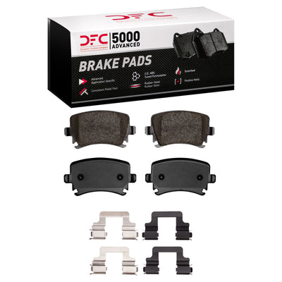 DFC 12-13 Audi TT Quattro Rear Geospec Rotors with 5000 Advanced Brake Pads w/Hardware