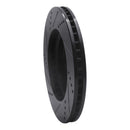R1 07-17 Dodge CALIBER Front Right Drilled & Slotted Black Brake Rotor