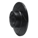 R1 73-85 Mercedes-Benz 230 Front Left Drilled & Slotted Black Brake Rotor