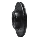 R1 85-91 Mercedes-Benz 300SD Front Right Drilled & Slotted Black Brake Rotor