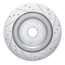 R1 19-25 Subaru ASCENT Rear Left Drilled & Slotted Silver Brake Rotor