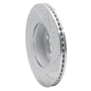 R1 82-92 Volvo 780 Front Left Drilled & Slotted Silver Brake Rotor