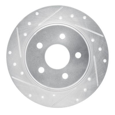 R1 14-19 Ford Transit (Mexico) Rear Left Drilled & Slotted Silver Brake Rotor