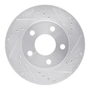 R1 90-97 Buick Riviera Front Right Drilled & Slotted Silver Brake Rotor