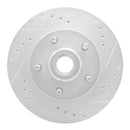 R1 73-73 Ford Galaxie 500 Front Right Drilled & Slotted Silver Brake Rotor