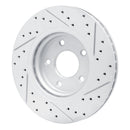 R1 14-23 Nissan Qashqai (Canada) Front Left Drilled & Slotted Geo-Carbon Rotor