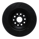 R1 07-17 Lexus LS600h Front & Rear Drilled & Slotted Black Brake Rotor Set