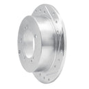 R1 94-07 Chrysler SEBRING Rear Right Drilled & Slotted Silver Brake Rotor