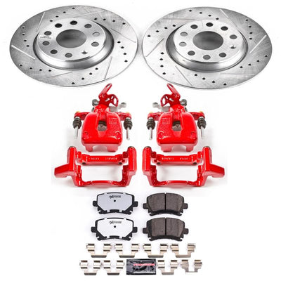 Power Stop 2009 Audi A3 Front & Rear Z26 Street Warrior Brake Kit w/Calipers