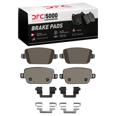 DFC 08-12 Land Rover LR2 Rear 5000 Advanced Low Metallic Brake Pads and Hardware Kit