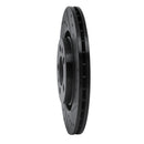 R1 98-15 Volkswagen Beetle Front Right Drilled & Slotted Black Brake Rotor
