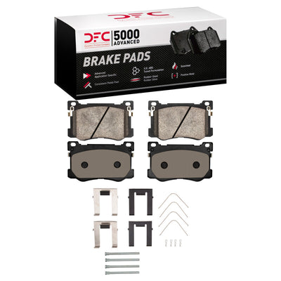 DFC 18-20 Genesis G80 Front & Rear Geospec Rotors with 5000 Advanced Brake Pads w/Hardware