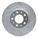 R1 91-95 Volvo 740 Front Right Drilled & Slotted Silver Brake Rotor