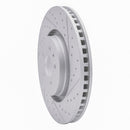R1 15-21 Ford Edge Front Right Drilled & Slotted Geo-Carbon Rotor