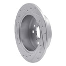 R1 12-18 Lexus ES300H Rear Right Drilled & Slotted Silver Brake Rotor