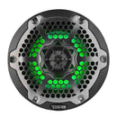 DS18 Hybrid Marine Speaker w/ Driver And RGB LED 6.5in 2-Way 250 Watts RMS 4 ohm Crbn Fiber w/ Cover