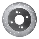 R1 82-88 Nissan 200SX Rear Left Drilled & Slotted Silver Brake Rotor