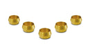 Vibrant 5/8in Brass Olive Hardline Tubing Inserts (2 Pack)