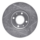 R1 12-25 Dodge Attitude (Mexico) Front Left Drilled & Slotted Silver Brake Rotor