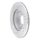 R1 84-06 Honda Insight Front Right Drilled & Slotted Silver Brake Rotor