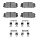 DFC 85-89 Acura Integra Front 5000 Advanced Semi Metallic Brake Pads and Hardware Kit