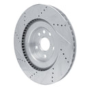 R1 13-25 Lexus IS500 Right Front Drilled & Slotted Silver Brake Rotor
