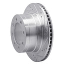 R1 03-08 Dodge Ram 4000 (Mexico) Rear Right Drilled & Slotted Silver Brake Rotor