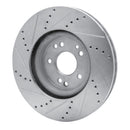 R1 94-02 Mercedes-Benz E500 Right Front Drilled & Slotted Silver Brake Rotor