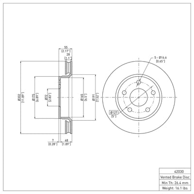 DFC 07-18 Jeep Wrangler Front & Rear Geospec Rotors