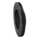 R1 78-92 Audi 80 Front Right Drilled & Slotted Black Brake Rotor