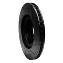 R1 15-23 Ford Mustang Front Left Drilled & Slotted Black Brake Rotor