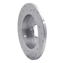 R1 10-13 Suzuki Kizashi Rear Right Drilled & Slotted Silver Brake Rotor