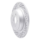 R1 15-24 Ford Police Responder Hybrid Rear Left Drilled & Slotted Geo-Carbon Rotor