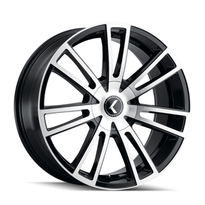 Kraze KR183 Spectra 18x8 / 5x108/114.3 BP / 40mm Offset / 72.62mm Hub Gloss Black Machined Wheel