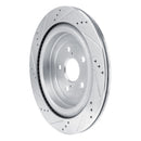 R1 16-22 Lexus RX350L Rear Drilled & Slotted Silver Brake Rotor Set