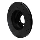 R1 06-12 BMW X1 (USA/Canada) Front Left Drilled & Slotted Black Brake Rotor