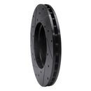 R1 12-18 Ford C-MAX Front Right Drilled & Slotted Black Brake Rotor