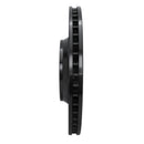 R1 09-15 Toyota Venza Front Right Drilled & Slotted Black Brake Rotor