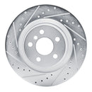 R1 19-24 BMW M235I xDrive Gran Coupe Rear Left Drilled & Slotted Silver Brake Rotor