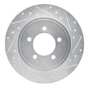 R1 06-10 Ford Explorer Sport Trac Front & Rear Drilled & Slotted Silver Brake Rotor Set