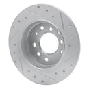 R1 69-81 BMW 2800 Rear Left Drilled & Slotted Silver Brake Rotor