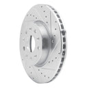 R1 16-25 Cadillac CT5 Front Drilled & Slotted Silver Brake Rotor Set