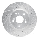 R1 05-12 Acura RL Front Drilled & Slotted Silver Brake Rotor Set