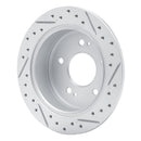 R1 04-12 Mitsubishi Galant Rear Left Drilled & Slotted Geo-Carbon Rotor