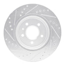 R1 16-20 Buick Regal Sportback Rear Right Drilled & Slotted Silver Brake Rotor